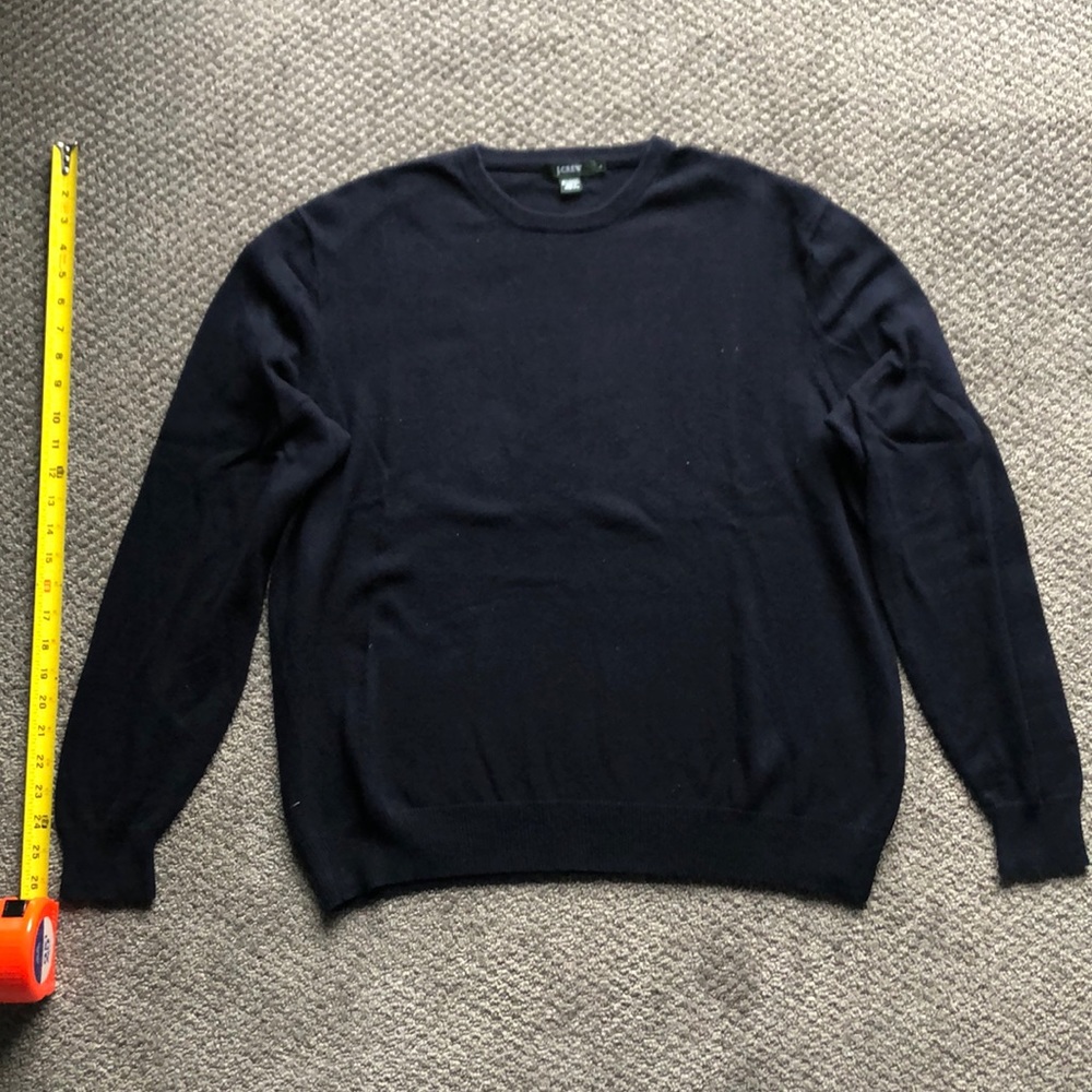 Navy cotton and cashmere J Crew sweater